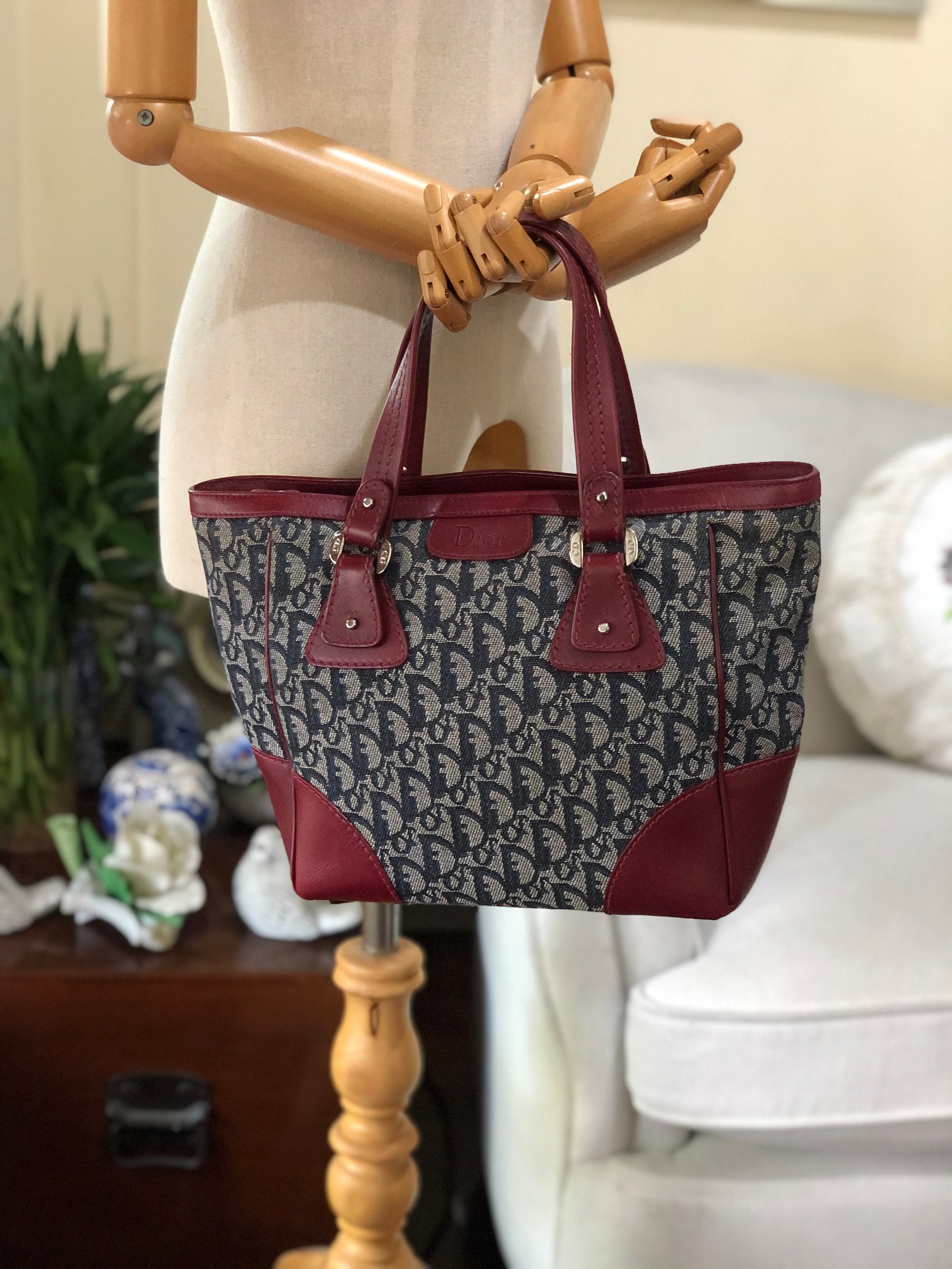 DIOR Trotter Boston Bag Brown Monogram Canvas