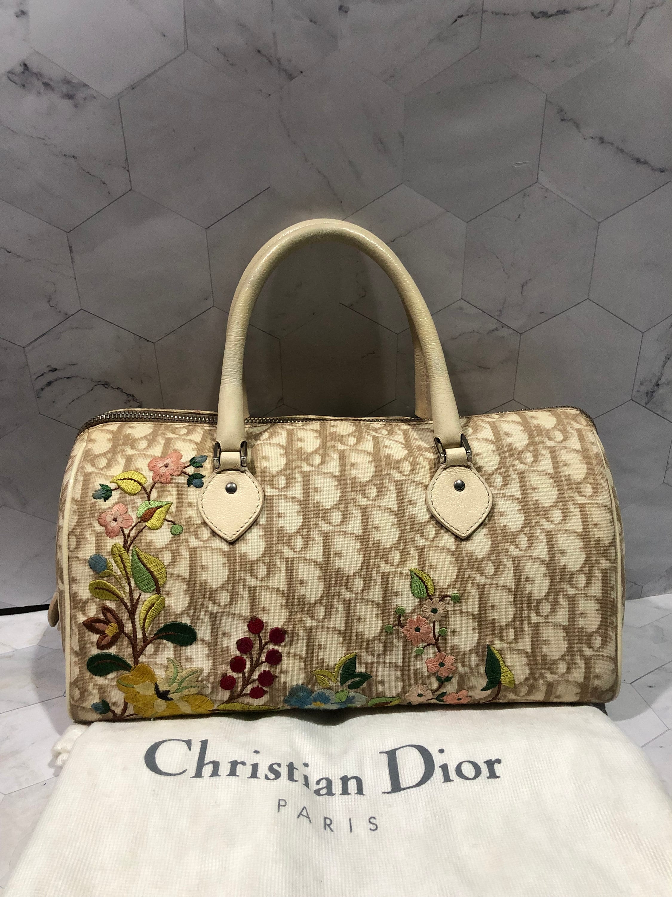 Christian Dior Authentic Vintage Trotter Boston Bag 