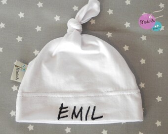 Baby hat with name