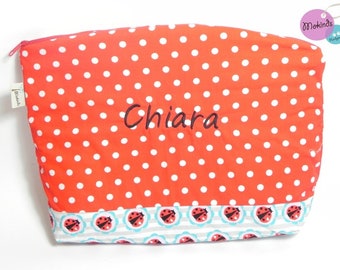 Toiletry bag with name