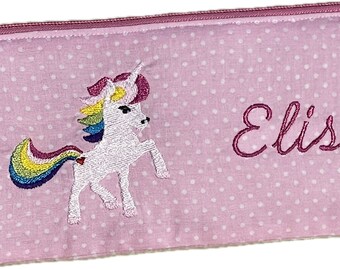 Federmäppchen Namen Einhorn  Schlampermäppchen, Stiftemäppchen, Schlamperle Sterne pink