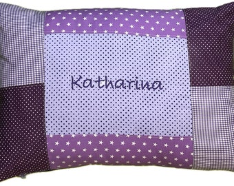 Kissen mit Namen Patchworkkissen 60 x 40 personalisiert