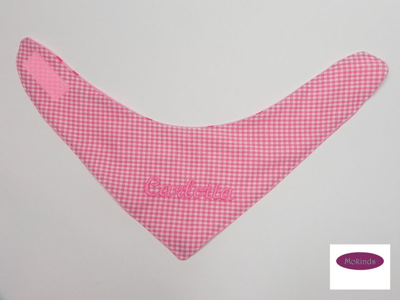 Baby scarf pink dots image 4