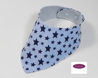 Scarf with stars blue