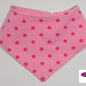 Baby scarf pink dots image 2