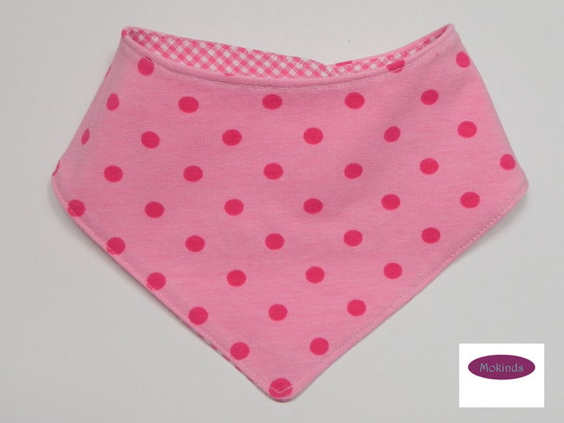 Baby scarf pink dots image 2