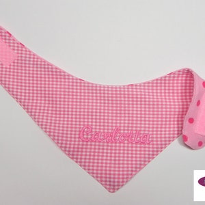 Baby scarf pink dots image 1