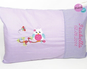 Pillow with name, pillow with name owl 60 x 40 cm