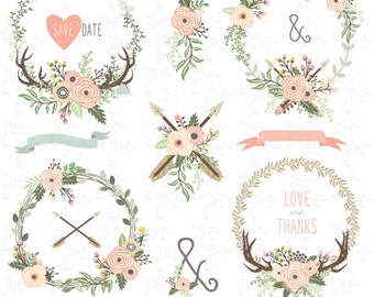 floral banners clipart floral banner clip art etsy flower banner