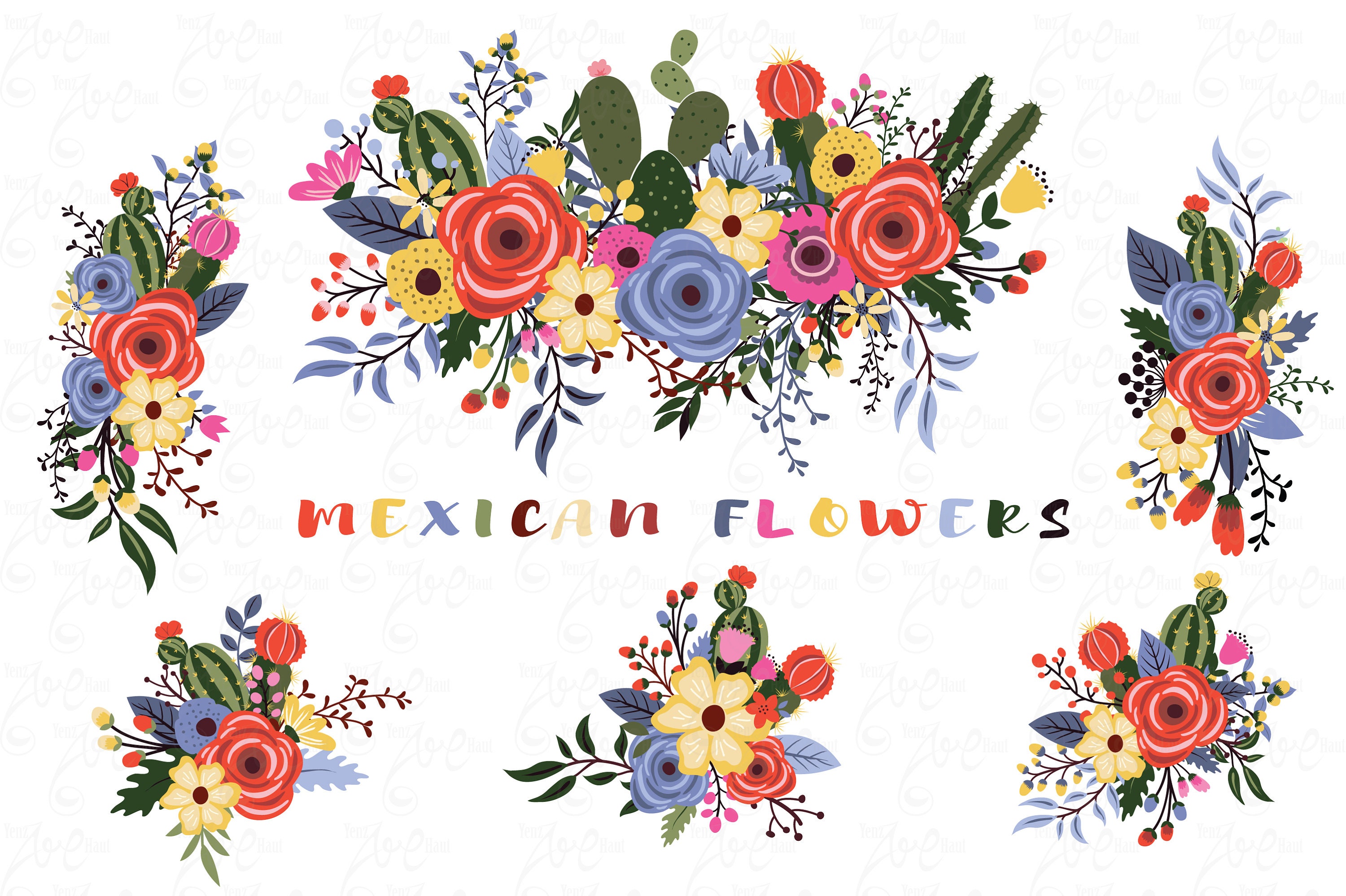 Fiesta Flower Clip Art