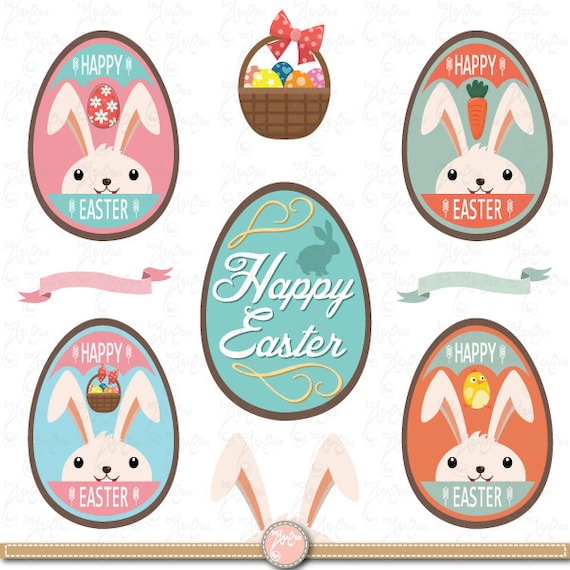 Easter bunny egg clip art "CUTE EASTER EGG", Easter bunny, eggs, bunny ...