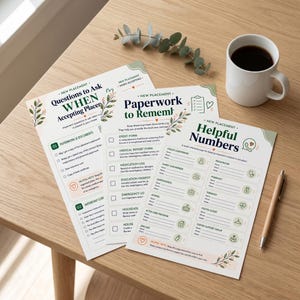 Utskrivbart paket för fosterhem för nyplacering Checklista för fosterföräldrar Välkomstgåva till släktingvårdare Digital nedladdning i PDF-format