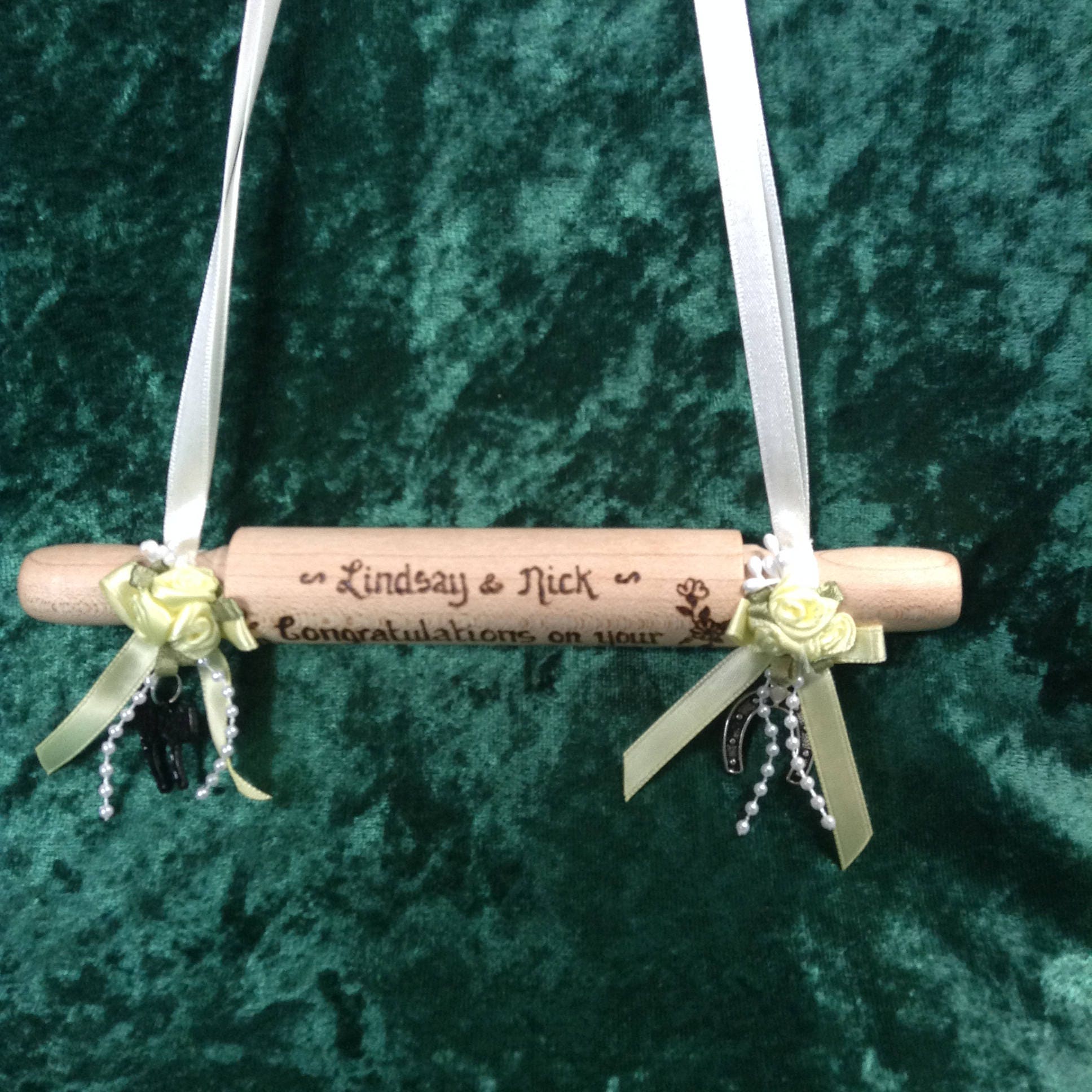 Personalised Mini Wedding Rolling Pin Perfect Wedding Gift Etsy UK