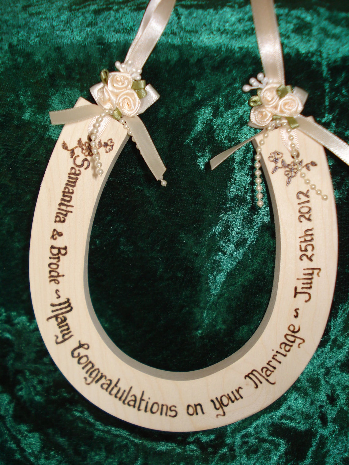Personalised Wedding Horseshoe Deluxe Design Gift for the Etsy UK