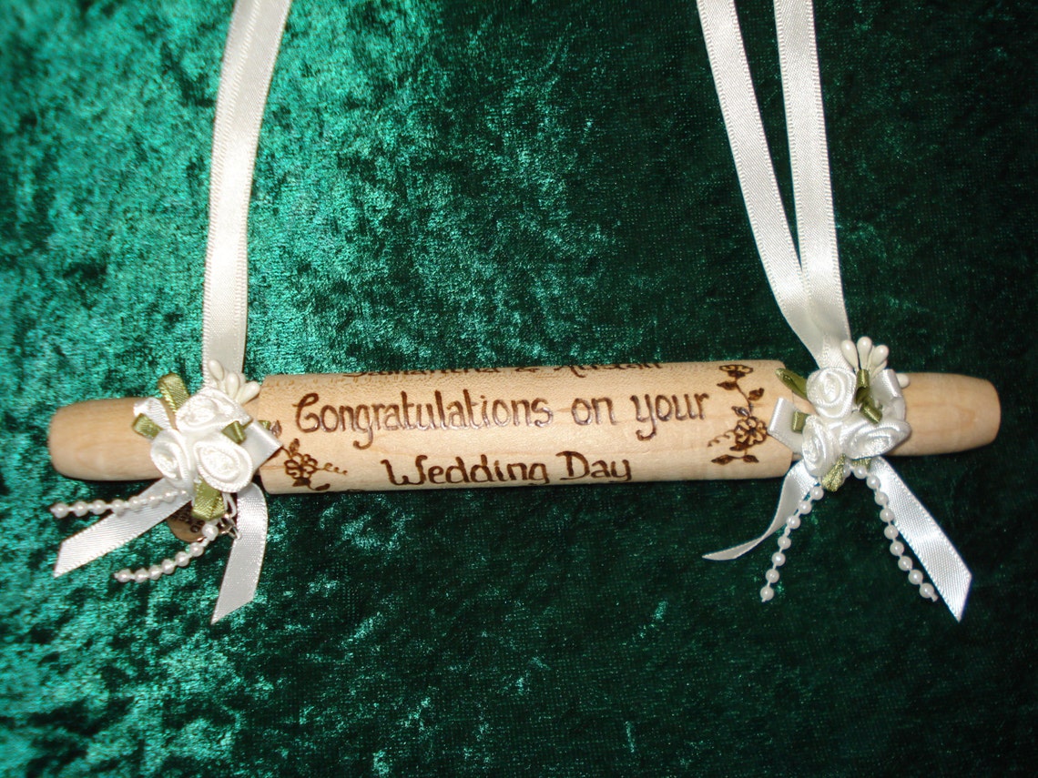 Personalised Mini Wedding Rolling Pin Perfect Wedding Gift Etsy UK
