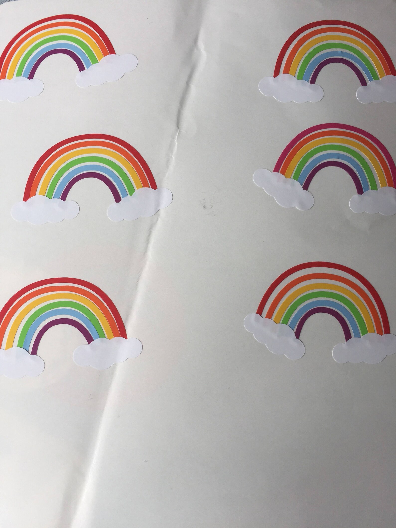 Rainbow With Clouds Vinyl Sticker Decal Label for Klean Kanteen ...