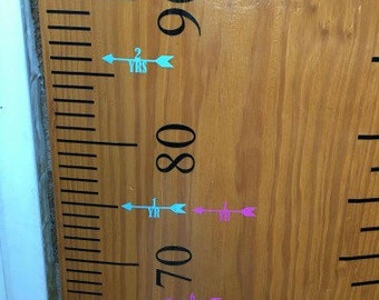 Height Chart Arrows growth chart vinyl pick your colour. UK based