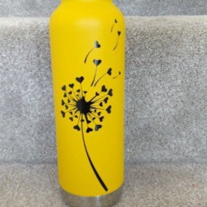 Dandelion decal sticker for water bottle / lunchbox / diary / phone / wall / window etc - any colour. Waterproof.