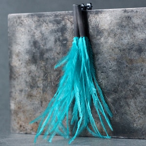 Sterling silver feather earrings, feather stud earrings, turquoise feather earrings, turquoise statement earrings, boho feather earrings