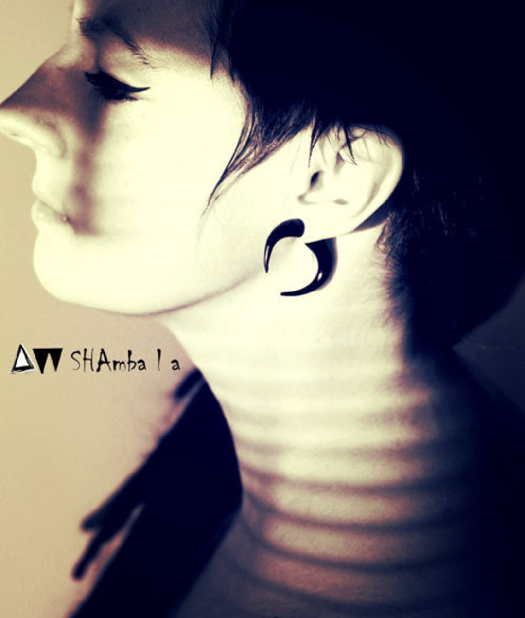 African Fake Plugs Ethnic Stud Earrings Black Fake Gauges Etsy