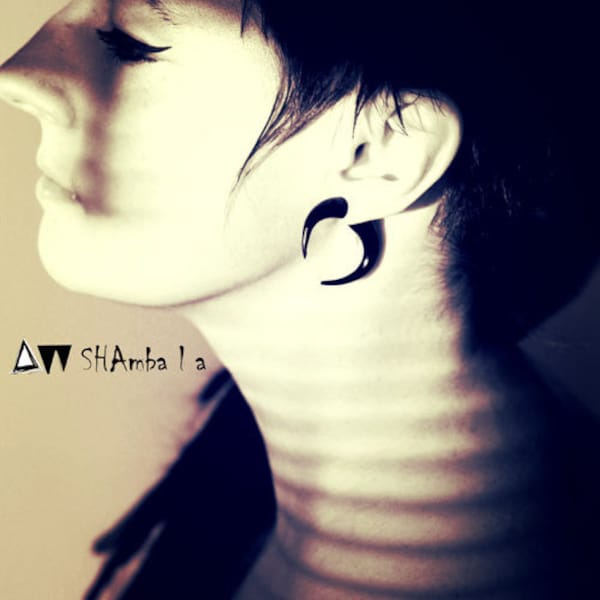 Black Tusk Earrings Etsy