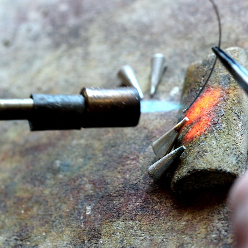 silver rustic earrings floral abstract silver earrings leaf flower earrings lily of the valley Raw silver earrings elven jewelry fairy
