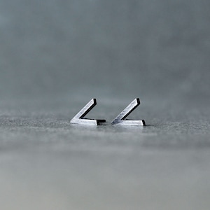 Silver mens earrings stud, mens stud earrings, mens earrings, men black earrings, men earrings, black triangle earrings, black stud earrings