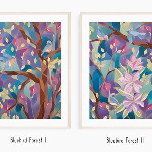 Bluebird Tree Floral Fine Art Prints