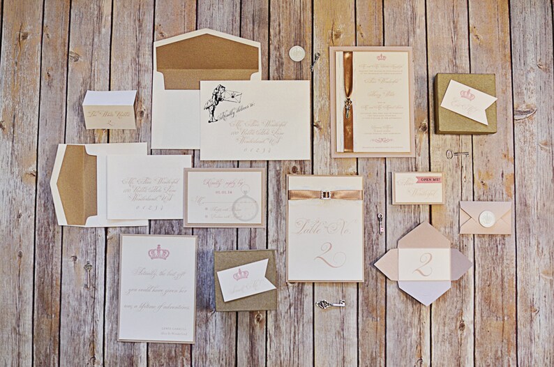 Alice in Wonderland Invitation Suite