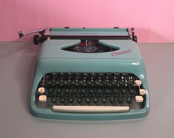 Consul Portable Typewriter 1960s WORKING typewriter- MINT green