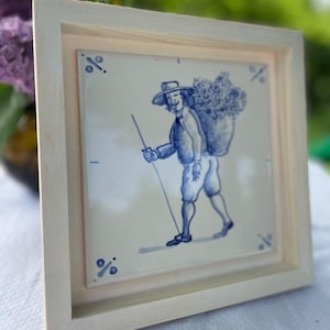 Hand painted Tile harvester/ portuguese azulejo country man