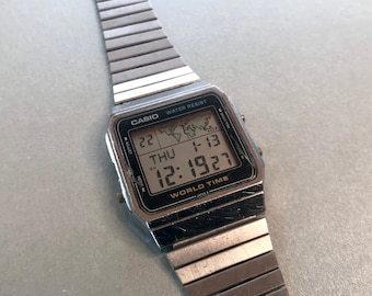 1980年代のビンテージカシオワールドタイムウォッチ、超レア！動作確認
