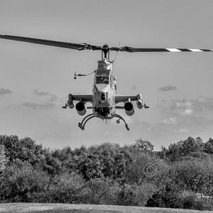Bell AH-1 Cobra Helicopter Coming At You Metal Print