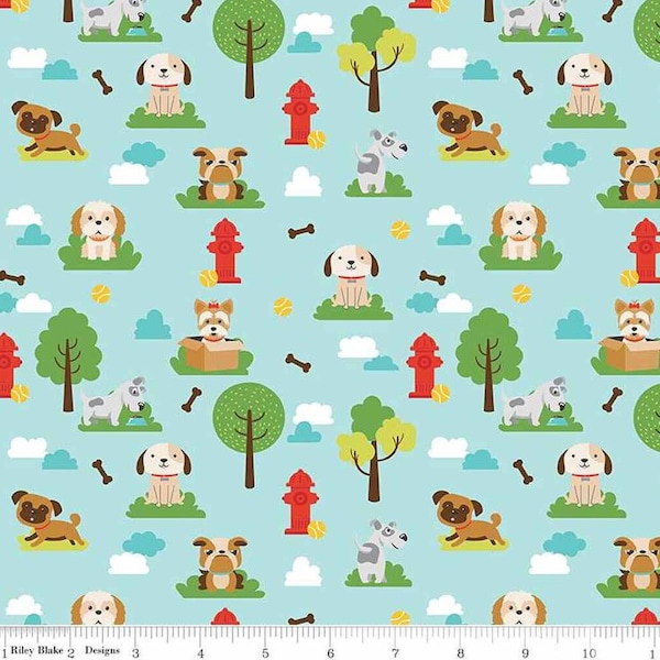 Pets Theme Fabric, Dog Print Fabric, Riley Blake Designs