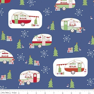 Christmas Campers Fabric, Christmas Adventure, Riley Blake Designs