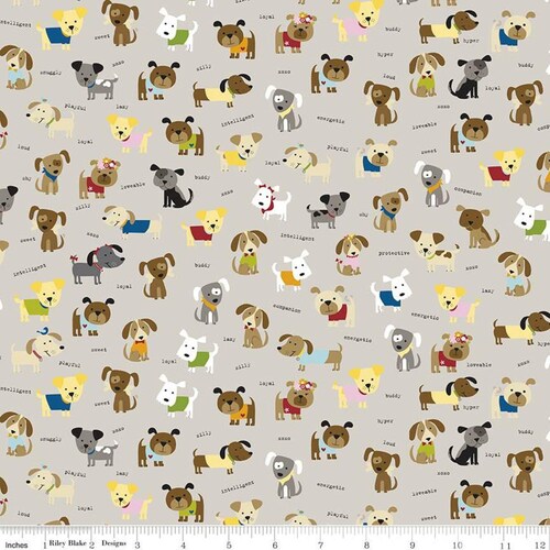 Dog Print Fabric Cooper Collection Riley Blake Designs Etsy