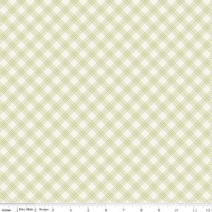 Pastel Green Plaid Fabric, Springtime Bunnies fabric, Riley Blake Designs
