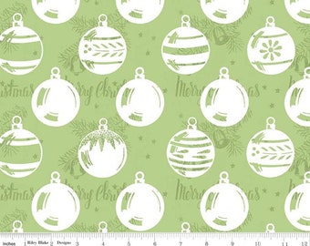 Christmas Ornaments fabric, All About Christmas fabric, Riley Blake Designs