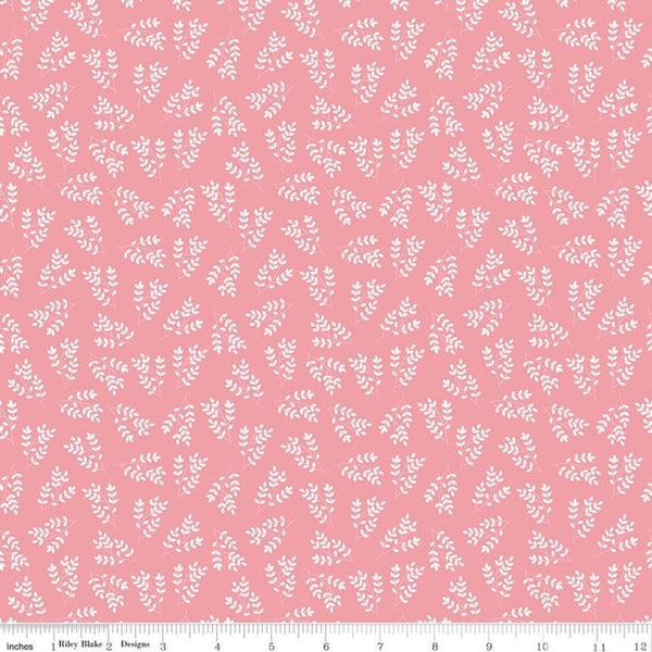 Pink and White floral fabric, Singing in the Rain, Riley Blake Designs