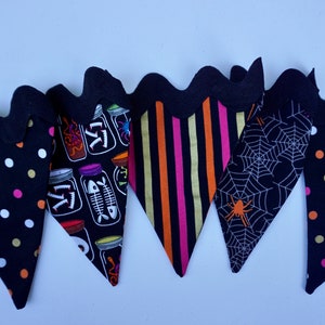 Bright Colorful Halloween Bunting, Halloween Decor, Halloween Mantel Decor