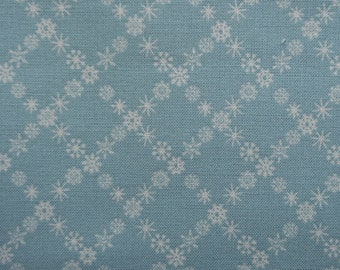 Snowflake Print Fabric, Winter Tales Snow Cross Fabric, Riley Blake Designs