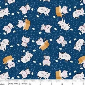 Cute Cats fabric, Pets Cats fabric, Riley Blake Designs