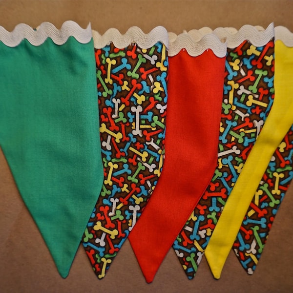 Colorful Dog Bones Bunting, Pet Bunting, Pet Photo Backdrop