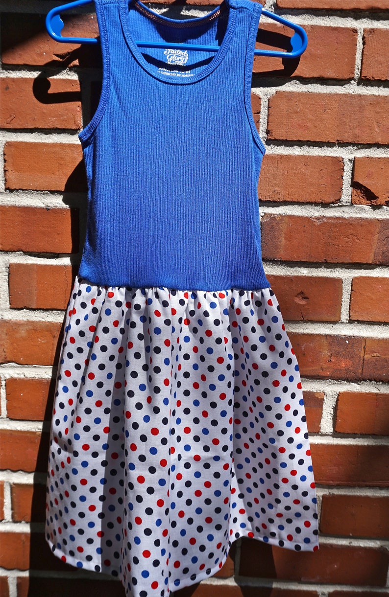 Girl/'s Patriotic T-Shirt Dress Little Girl/'s Dress