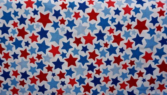 Red, White and Blue Stars Fabric, Riley Blake Patriotic fabric Il_570xn