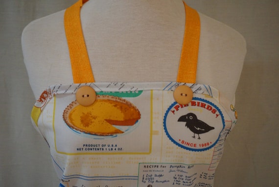 Pumpkin Pie Apron, Thanksgiving Recipe Apron, Ladies Apron Il_570xn