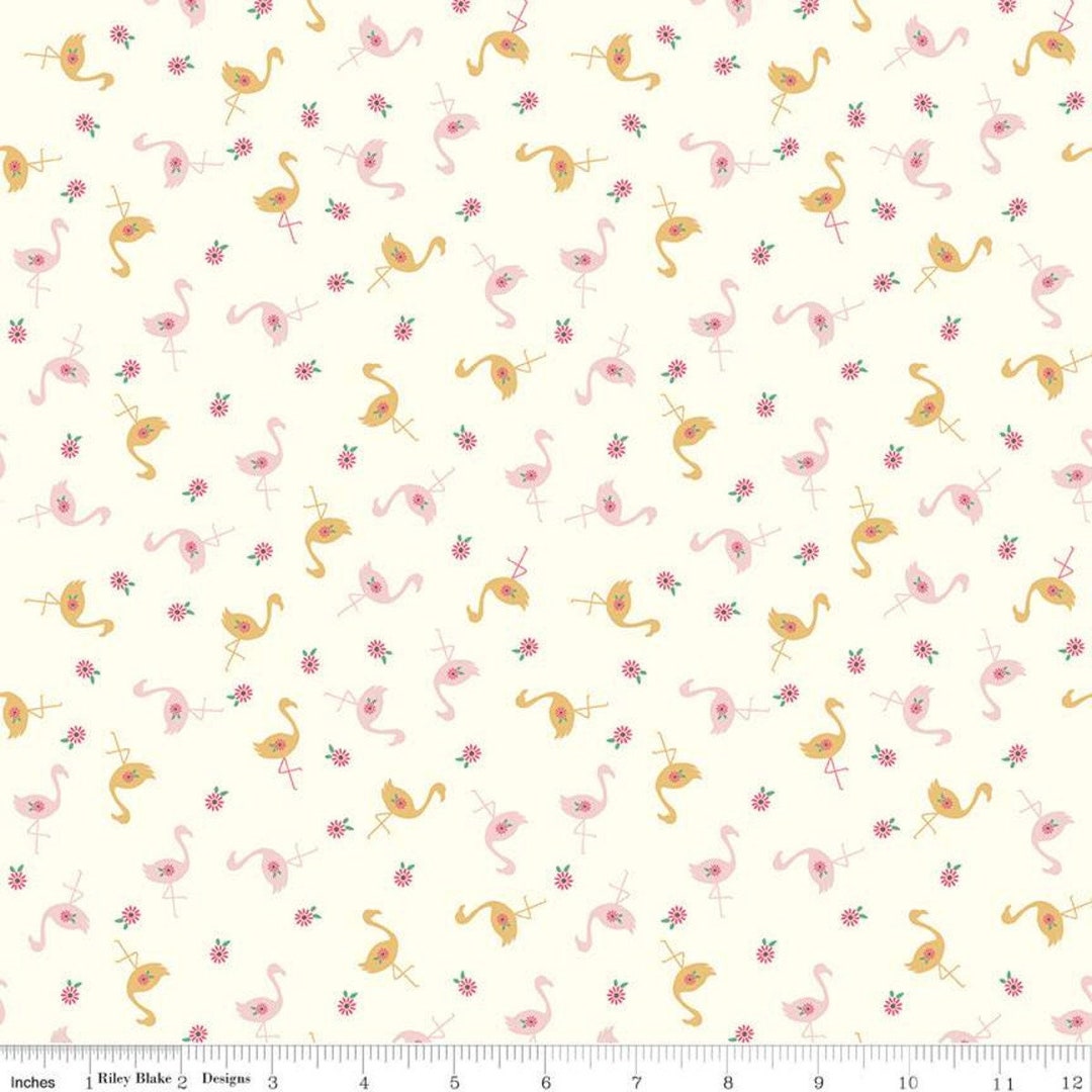Stardust Flamingo Fabric, Flamingo Print Fabric, Riley Blake Designs - Etsy