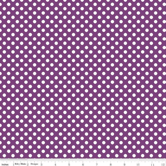 Riley Blake Designs fabric, Small Dot Purple, Riley Blake polka dot fabric Il_570xn