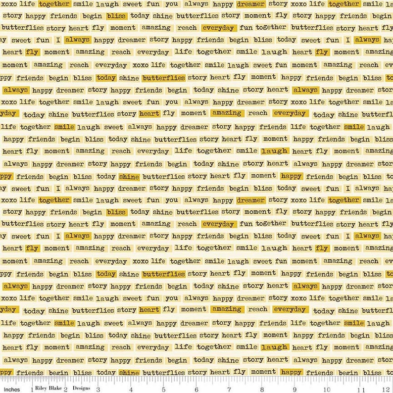 Riley Blake Fabric Vintage Daydream Gold Fabric