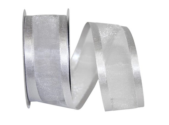 sheer silver ribbon